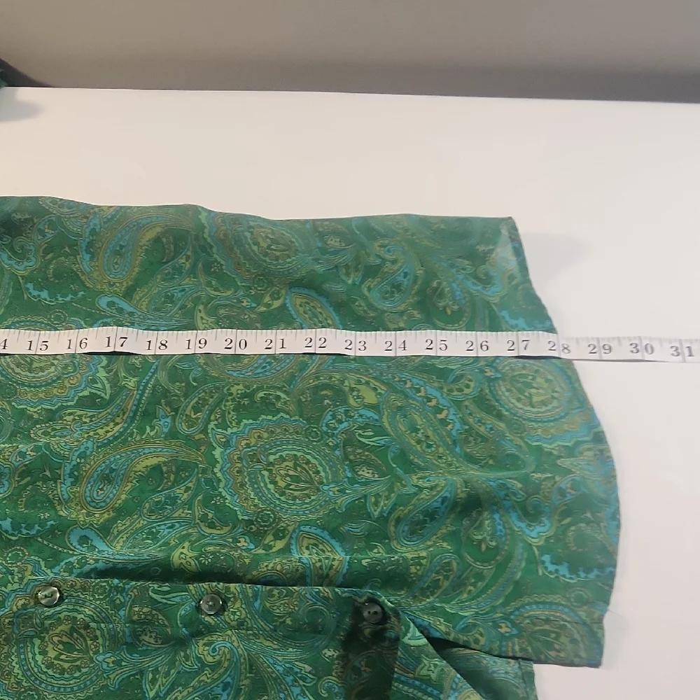 Venezia 2‑Piece Paisley Dress & Shirt Set – Size 18/20, Emerald Boho Y2K‎ - Picture 14 of 15